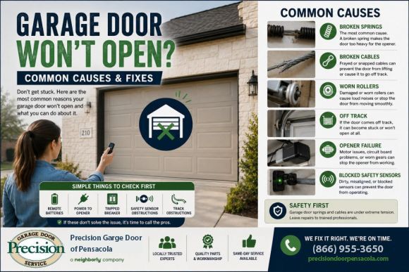 Garage Door Won't Open Common Causes Fixes