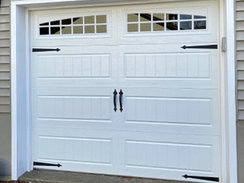 white beadboard garage door